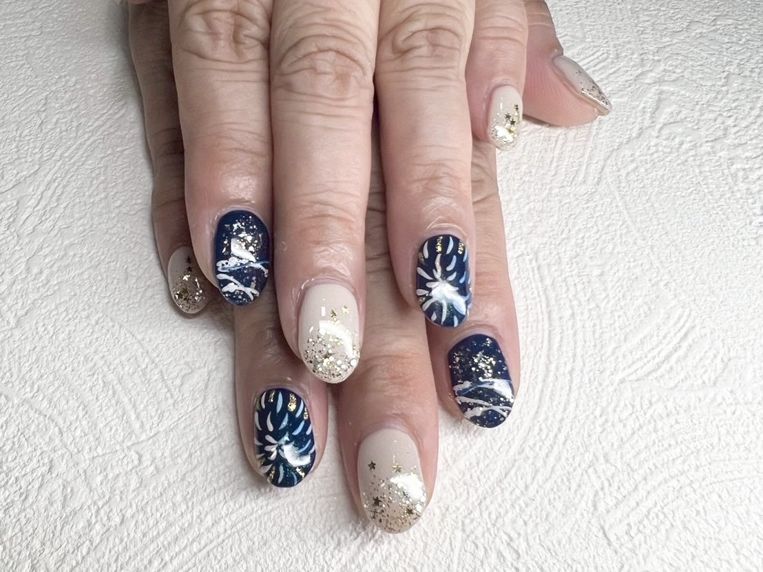 花火ネイル🎆