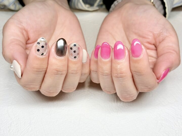 春のネイルはピンクのカラーがおすすめの画像